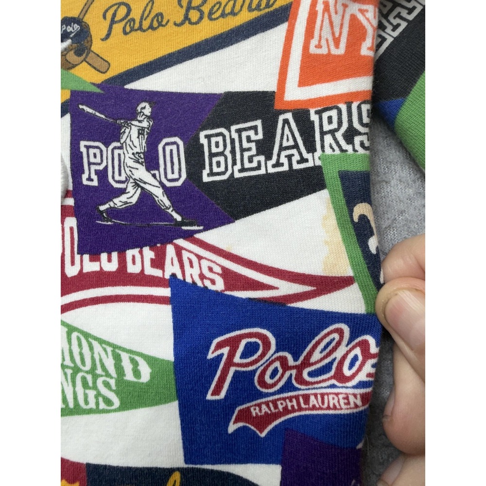 Polo Ralph Lauren Sweatshirt Mens XS Multicolor Pennant Fleece Pullover Logo - Picture 7 of 15